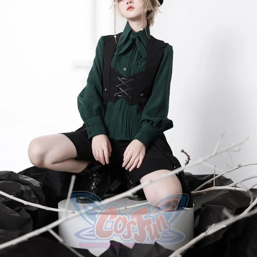 PRE-SALE Medieval Retro Dark Handsome Lolita Long Vest - cosfun