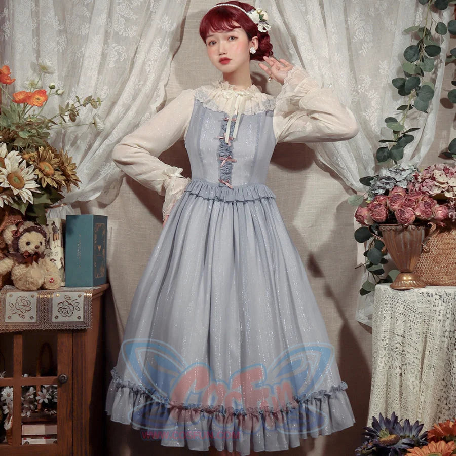 Vintage And Elegant French Chiffon Lolita Jumper Skirt