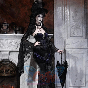 Elegy Day Gothic Shimmer Velvet Bustier Corset Top