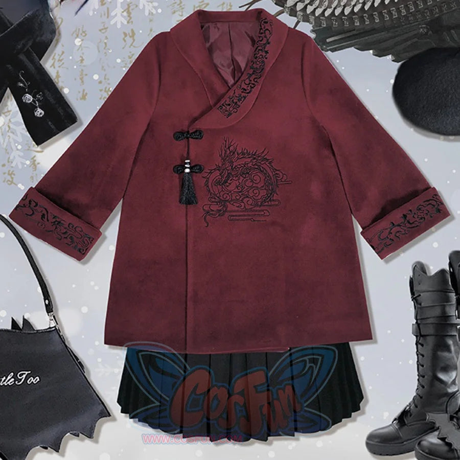 Chinese Style Spring Autumn Woolen Coat - cosfun
