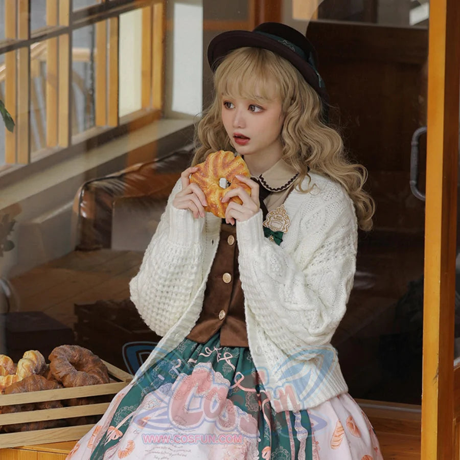 Winter Loose Lolita Knitted Sweater Coat - cosfun