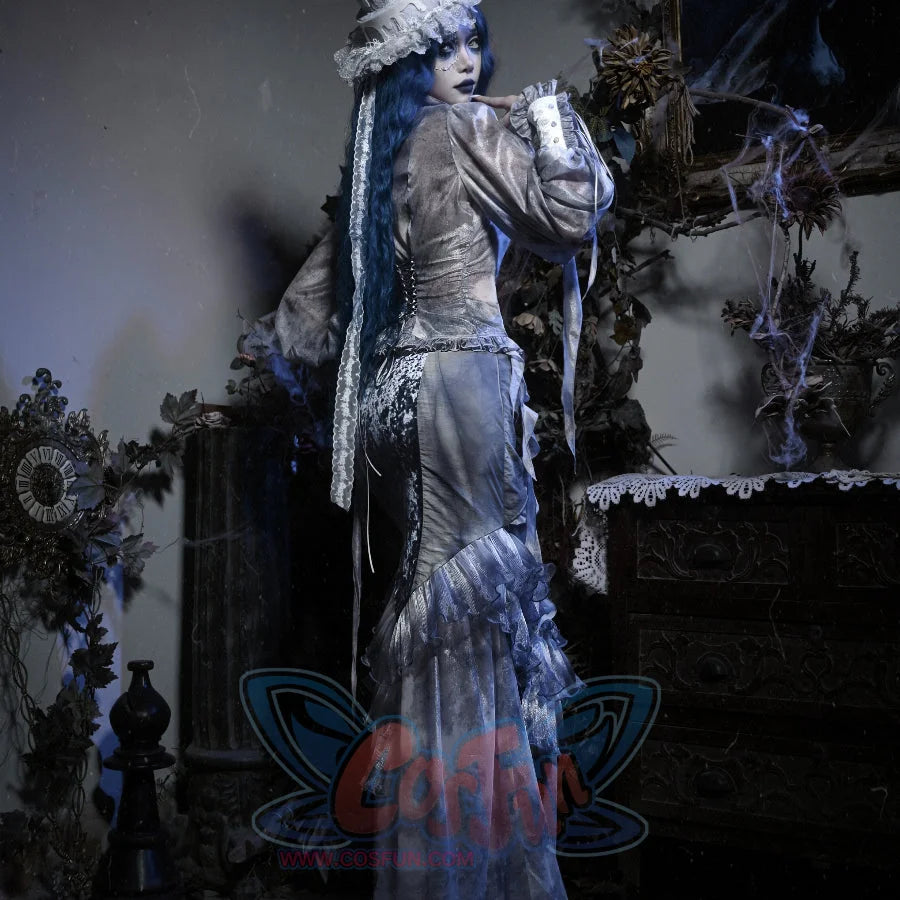 Gothic Tie-Dye Fitted Mermaid Chiffon Skirt Skirt