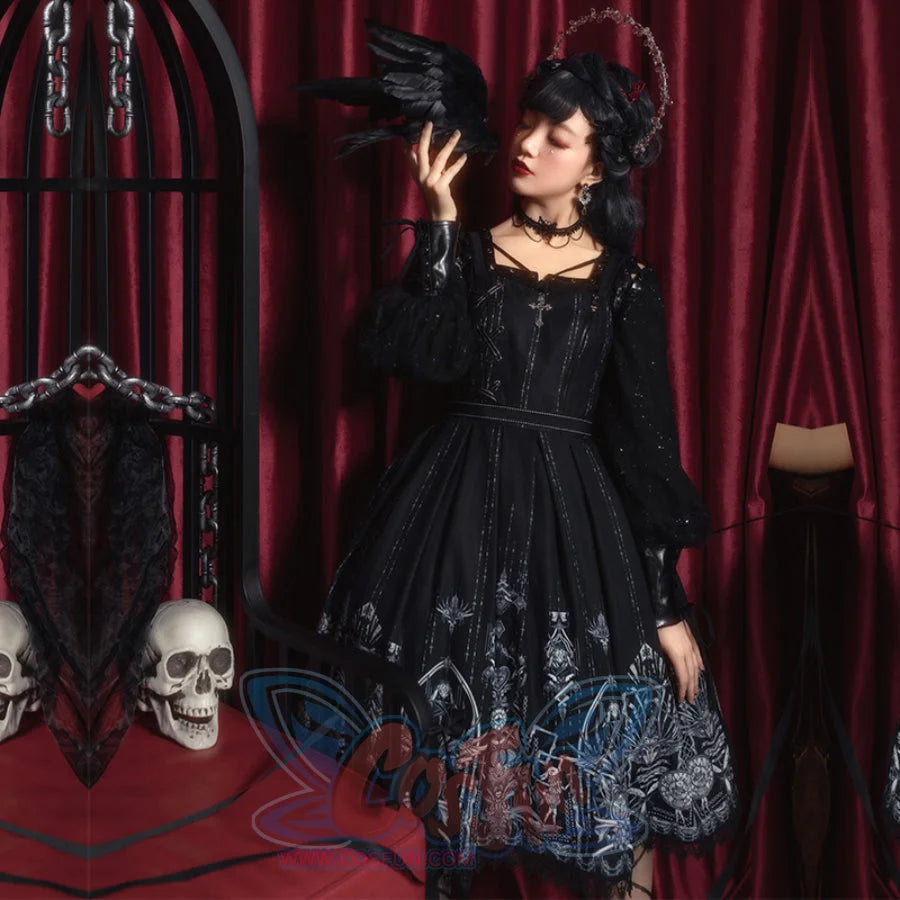 Summer Vintage Gothic Lolita Slip Dress