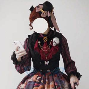 Vintage Slim Lolita Double-breasted Vest - cosfun