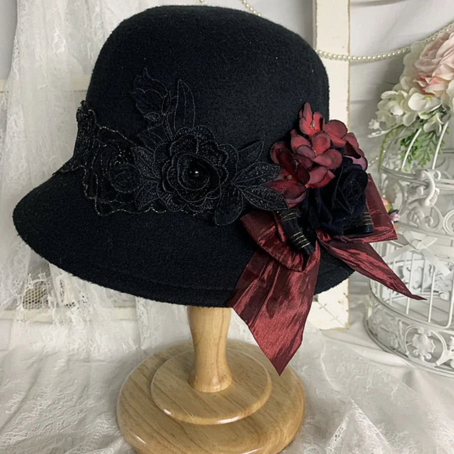 Original Vintage And Elegant Lolita Woolen Hat
