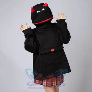 Original Oversized Black Bat Hooded Sweatshirt N00716 Sweatshirt