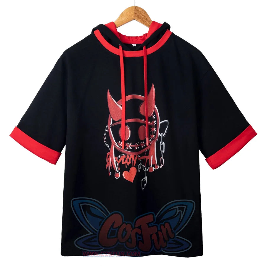 【PRE-SALE】COSFUN Original Little Demon Cosplay Short Sleeve Hooded Sweatshirt A00015 Sweatshirt