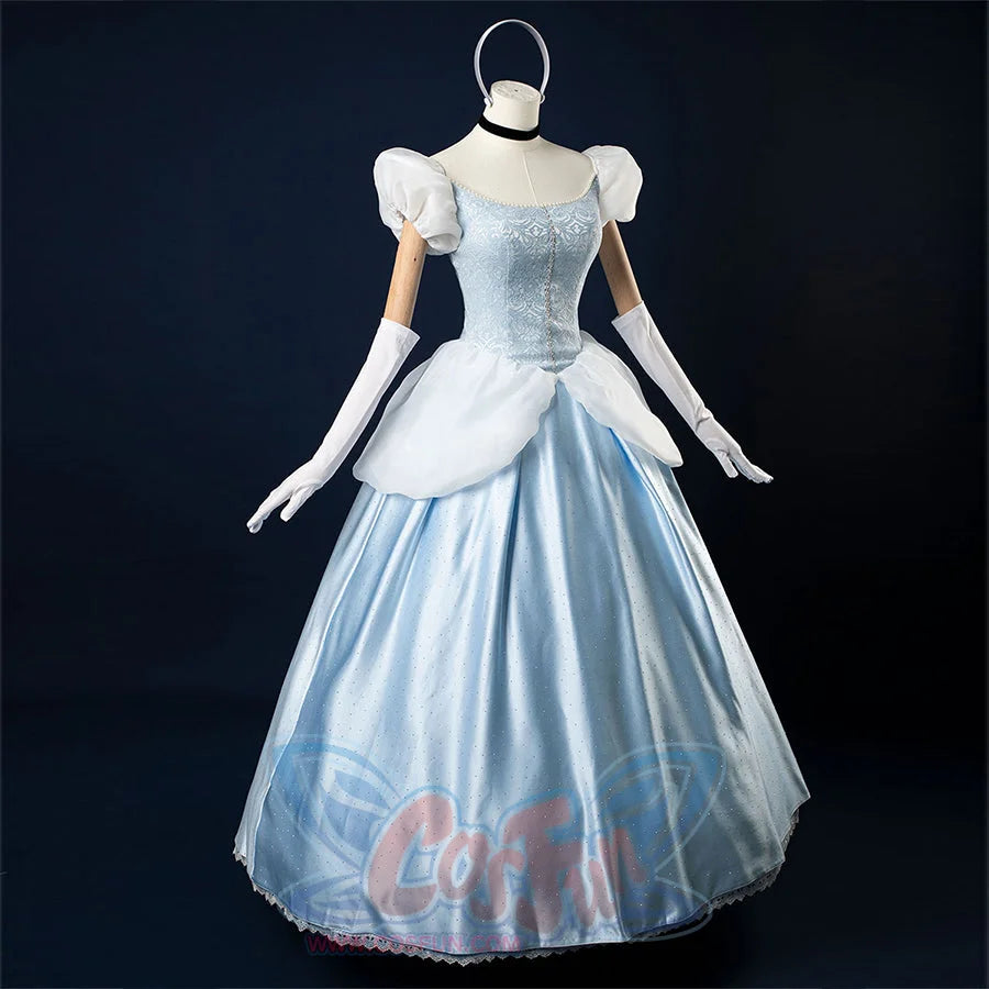 【READY TO SHIP】Cinderella Cosplay Costume Princess Dress Fairy Tale Ball Gown N08290 Costumes