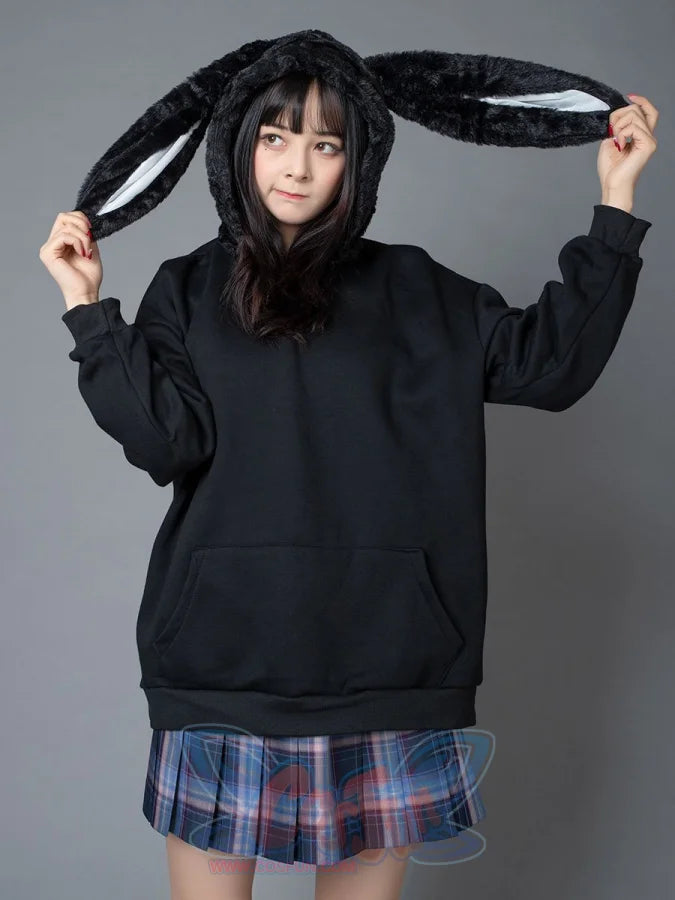 Rabbit Ears Oversize Brushed Hoodie Mp005871 S / China Warehouse Sweatshirt