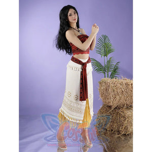 Moana Cosplay Costume Polynesian Princess Adventure Outfit N09954