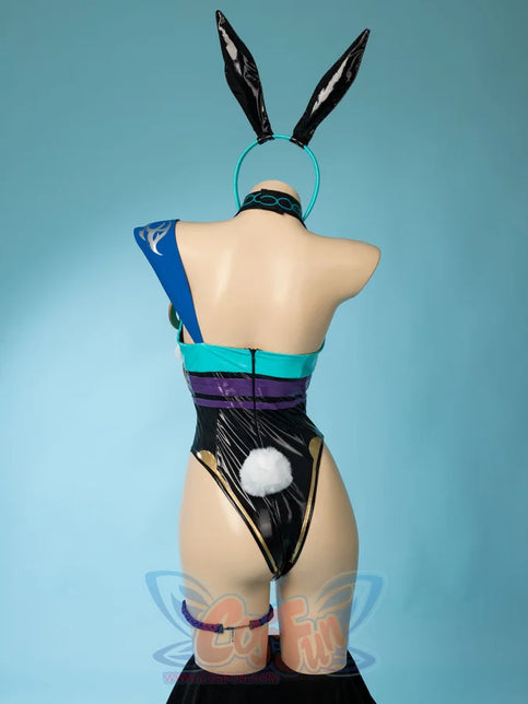【Ready To Ship】Cosfun Gesnhin Impact Scaramouche Wanderer Derivative Bunny Girl Bodysuit