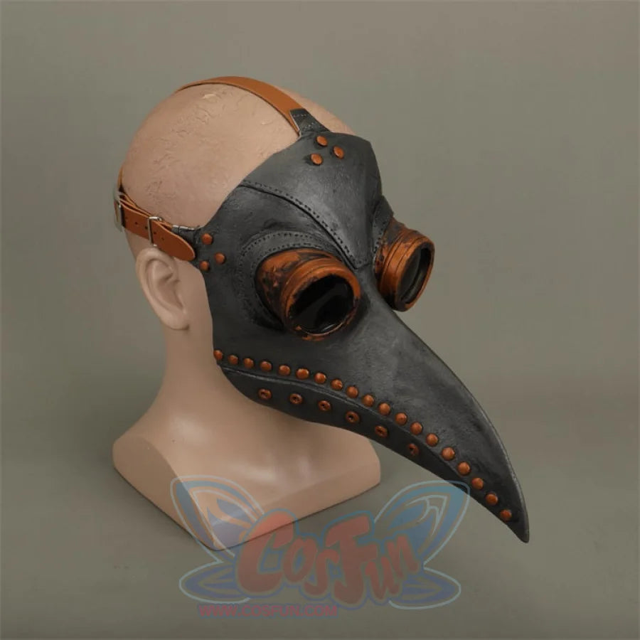 Halloween Medieval Steampunk Plague Doctor Latex Cosplay Prop Mask Bird Beak J40461 Props & Accessories