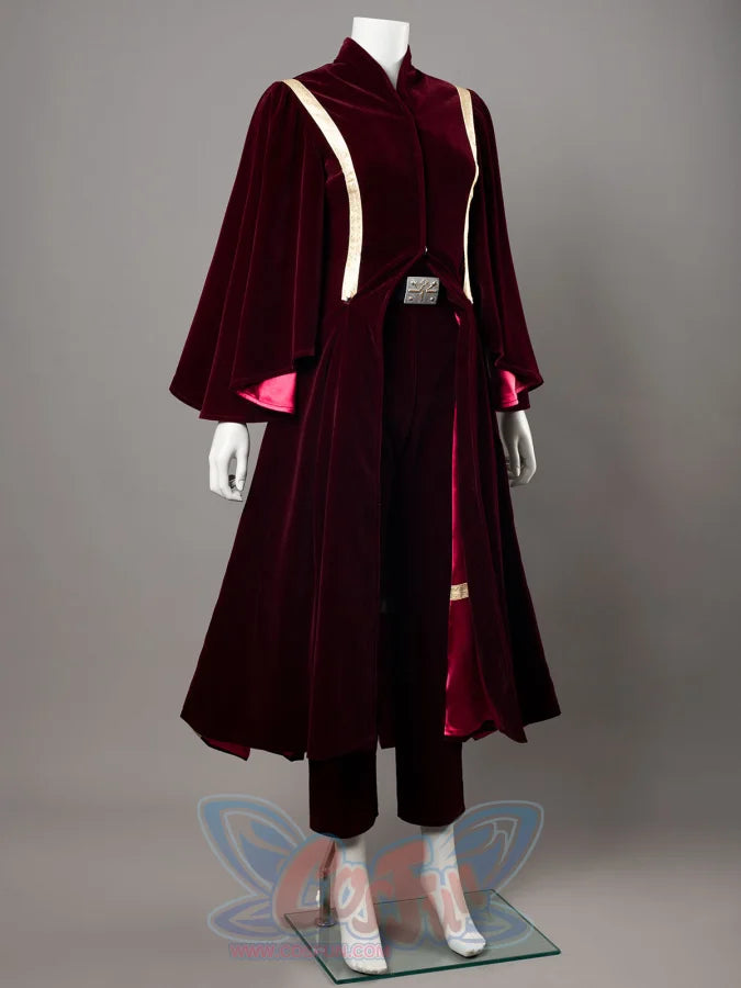 padme red dress costume Cosplay Star Wars Queen Padm Amidala Red Dress Halloween Carnival Suits Gown