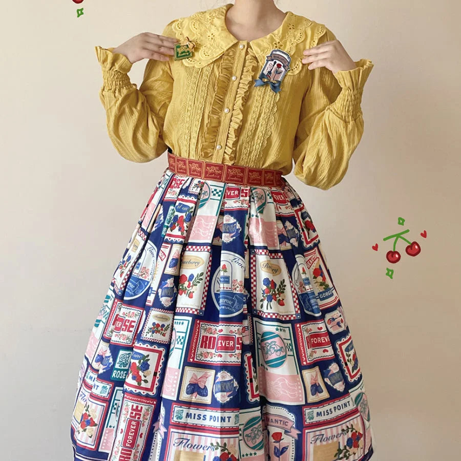 American Style Vintage Daily Lolita Skirt - cosfun
