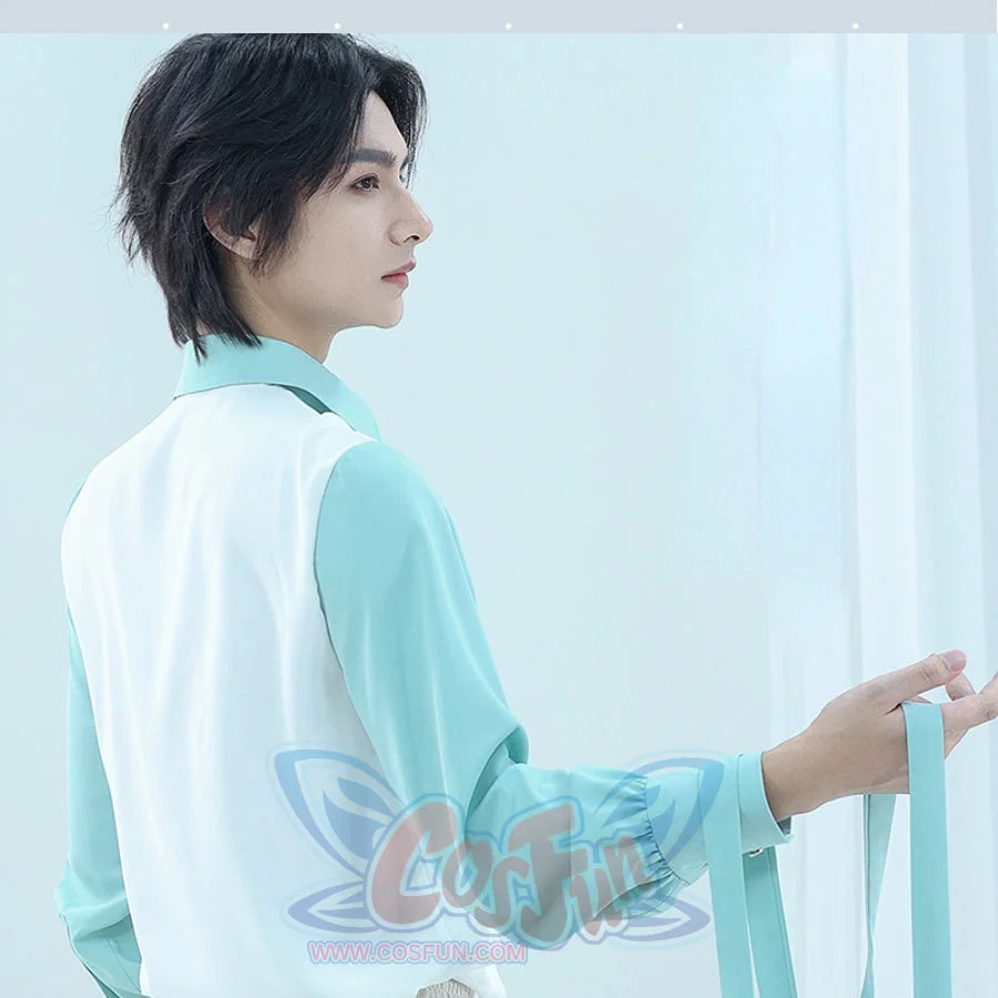 Devil Wants To Hug Comics Embroidered Color Blocking Shirt