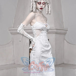Alice White Gothic Lace-Up Slim Slip Dress