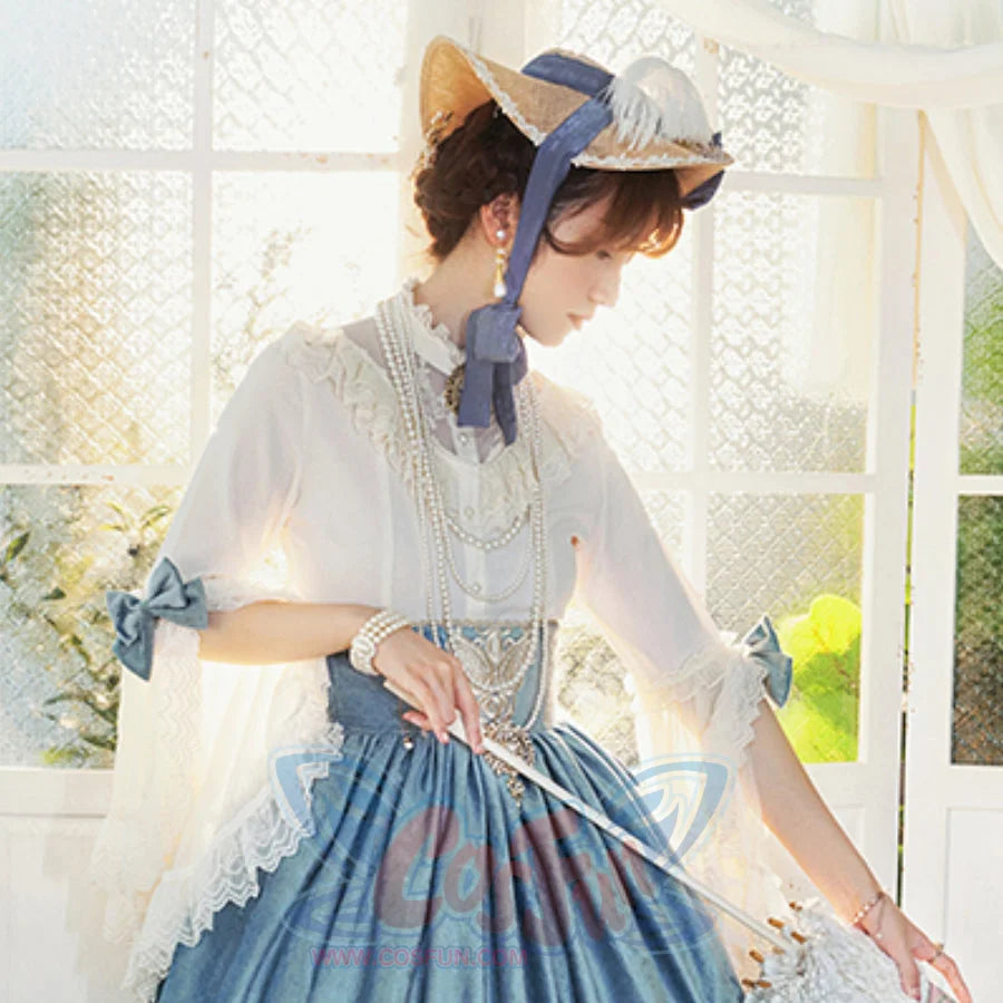 Elizabeth Elegant and Vintage Lolita Long Sleeve Shirt - cosfun