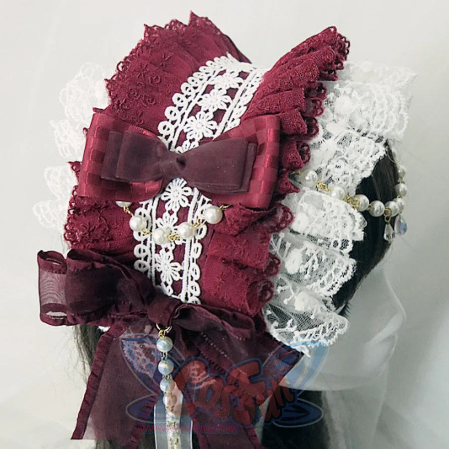 Original Lovely Pearl Lolita Lace Hairband - cosfun