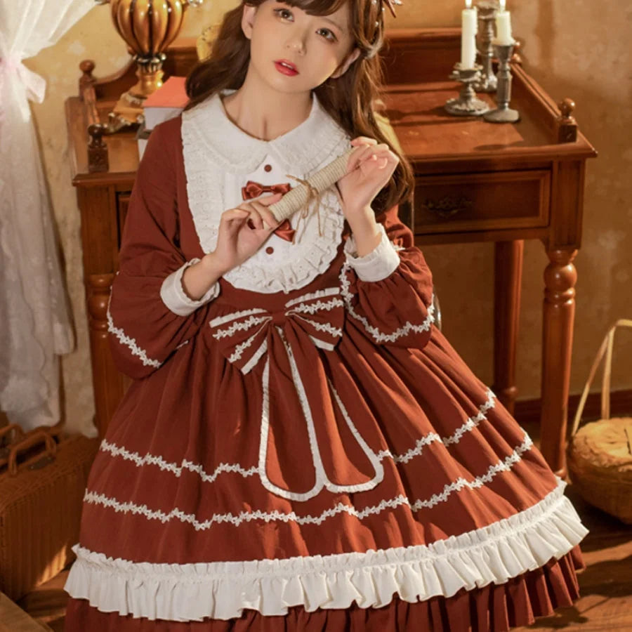 Vintage Daily Princess Lolita Long Sleeve Dress S