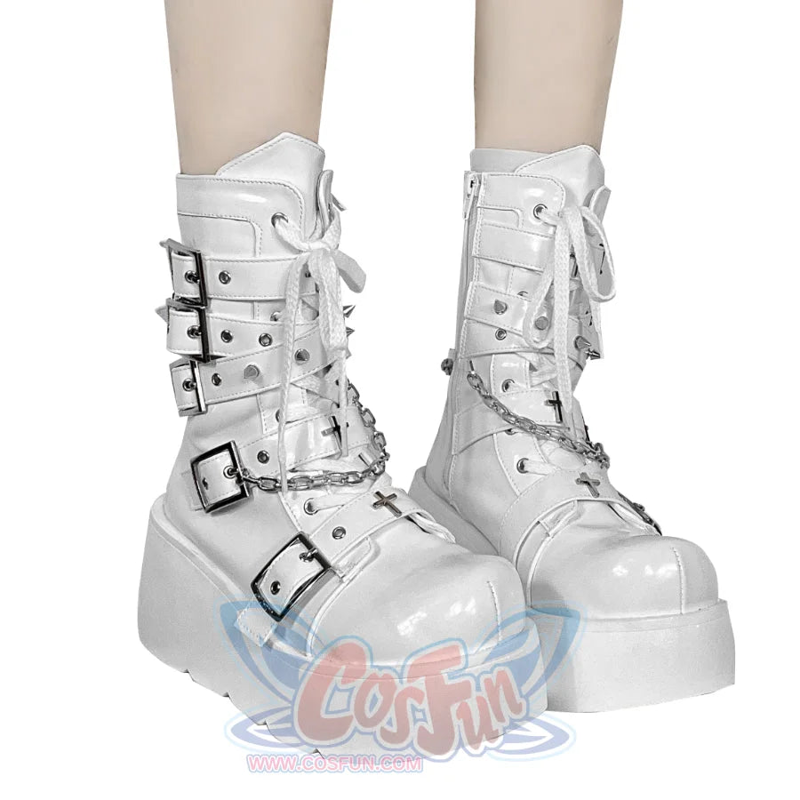 Original Spice Girl Lolita Round Toe Short Boots S22657 - cosfun