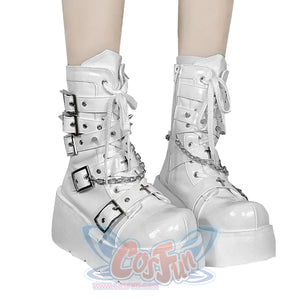 Original Spice Girl Lolita Round Toe Short Boots S22657 - cosfun