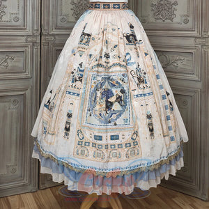 Egypt Style Gorgeous Side Opening Lolita Printed Skirt - cosfun