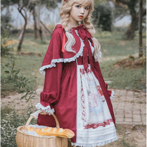 Little Red Riding Hood Sweet and Lovely Lolita Jumper Skirt S22812