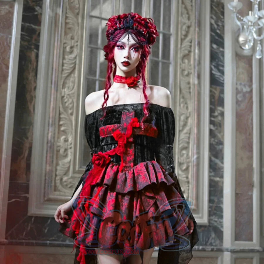 Summer Lace Off Shoulder Half Sleeve Top cosfun