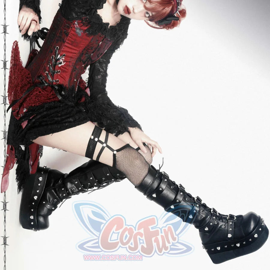 Original Spice Girl Lolita Round Toe Thick Soled Boots