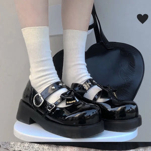 Original Lolita Round Toe Thick Soled Shoes - cosfun