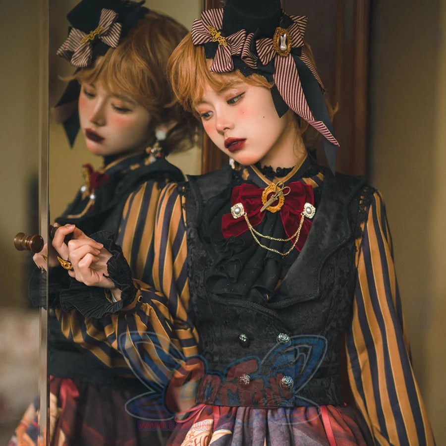 Vintage Slim Lolita Double-breasted Vest - cosfun