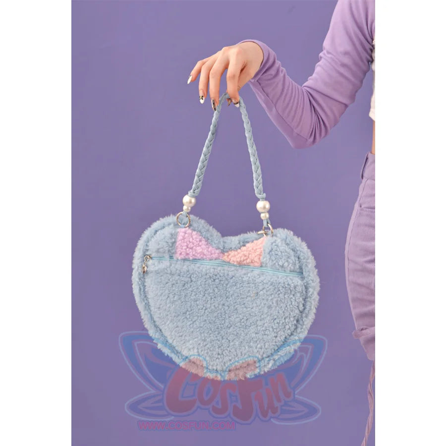 Heart-shaped Cherry Plush Shoulder Bag