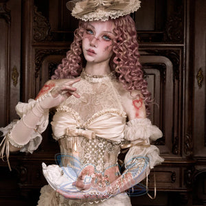 Rococo Duchess Elegant Boned Corset Waist-Cinching Top