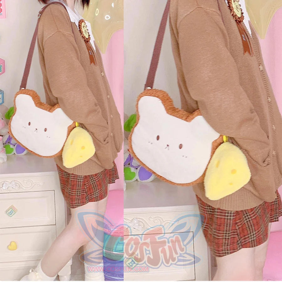 Lolita Cheese and Bear Sliced Bread Bag and Hairband Sets S22556
