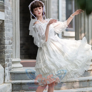 Elegant Lolita High Waist Jumper Skirt - cosfun