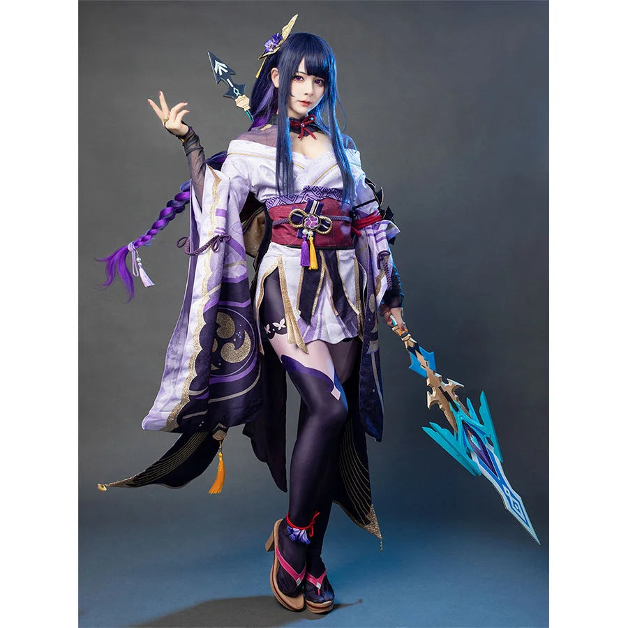 Genshin Impact Raiden Shogun Beelzebul Cosplay Costume C01054 S / Women Costumes
