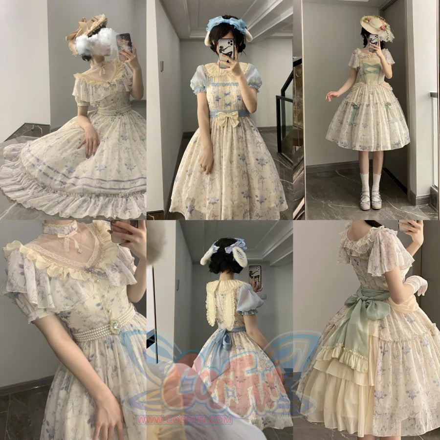 Vintage Elegant Floral Lolita Dress S22186
