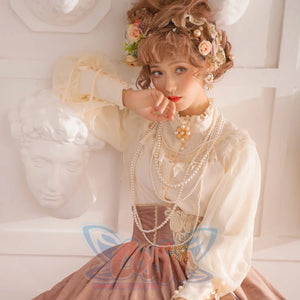 Elizabeth Elegant and Vintage Lolita Long Sleeve Shirt - cosfun