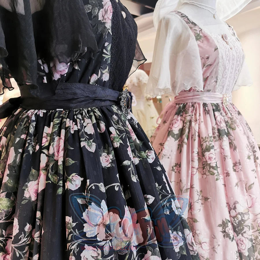 Rose of French Elegant Summer Lolita Short-sleeved Dress