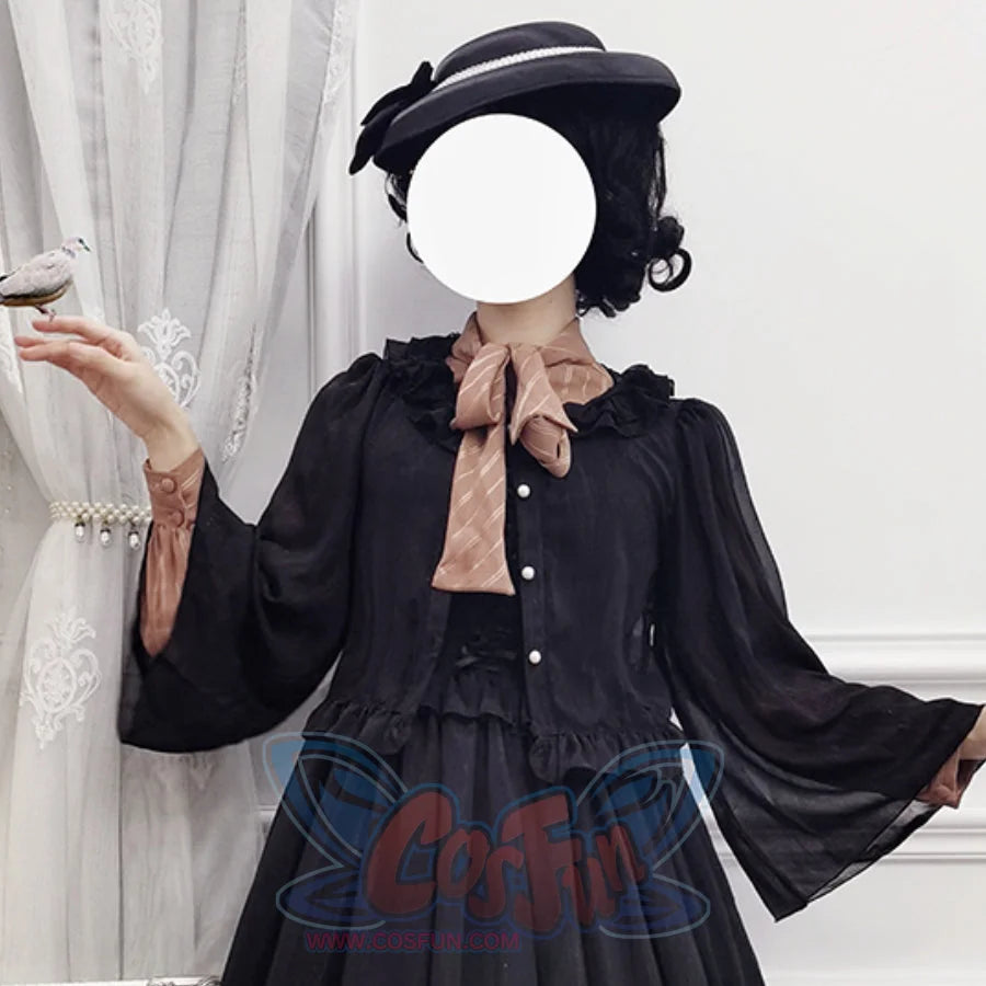 Elegant Lolita Lace Long Sleeve Sunscreen Shirt - cosfun