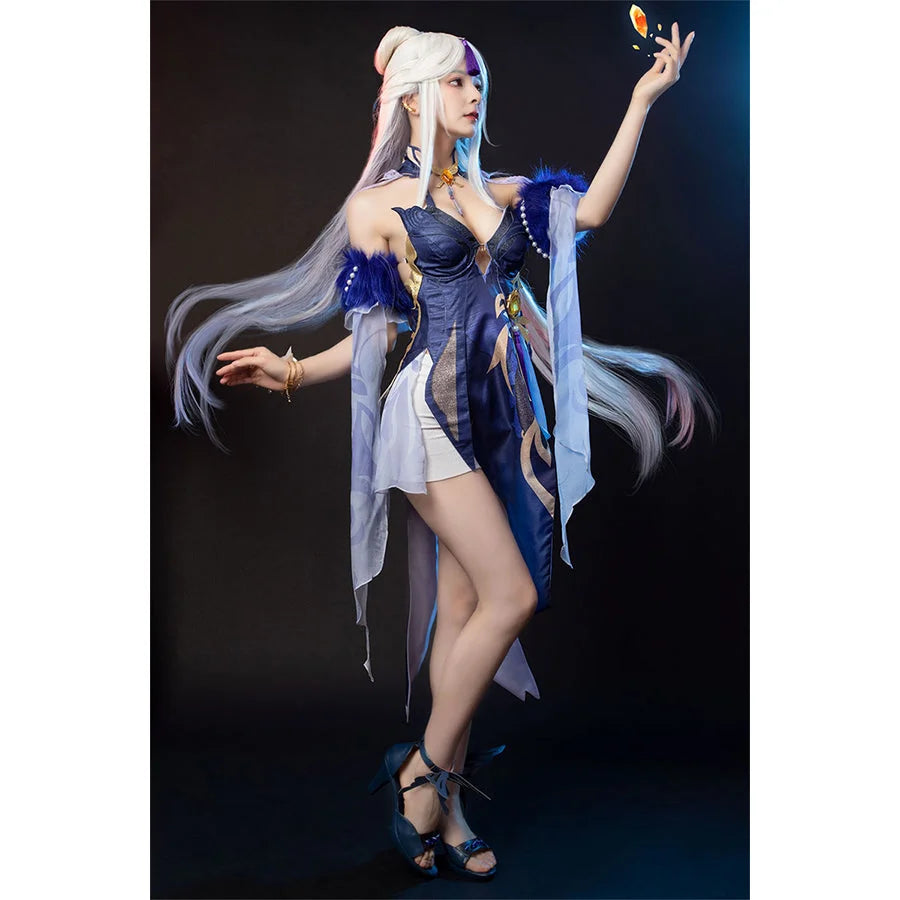 Genshin Impact Ningguang Orchid’s Evening Gown Cosplay Costume C00976 Costumes