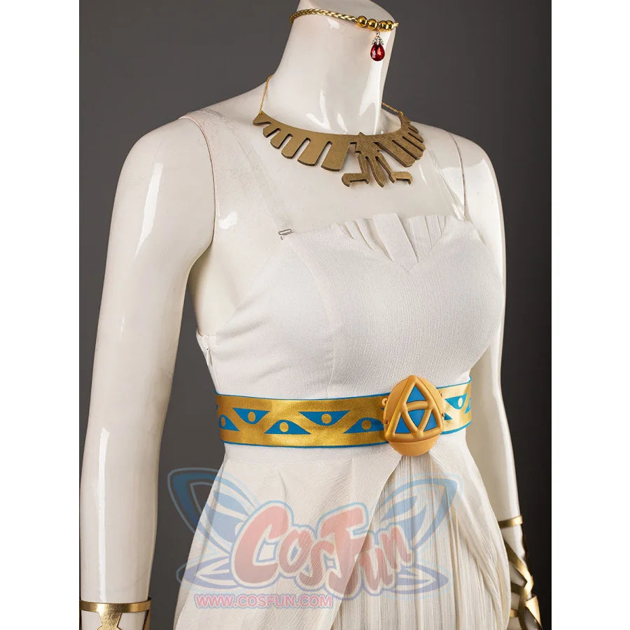 zelda white dress The Legend of Zelda: Breath of the Wild Princess Zelda Dress Cosplay Costumes