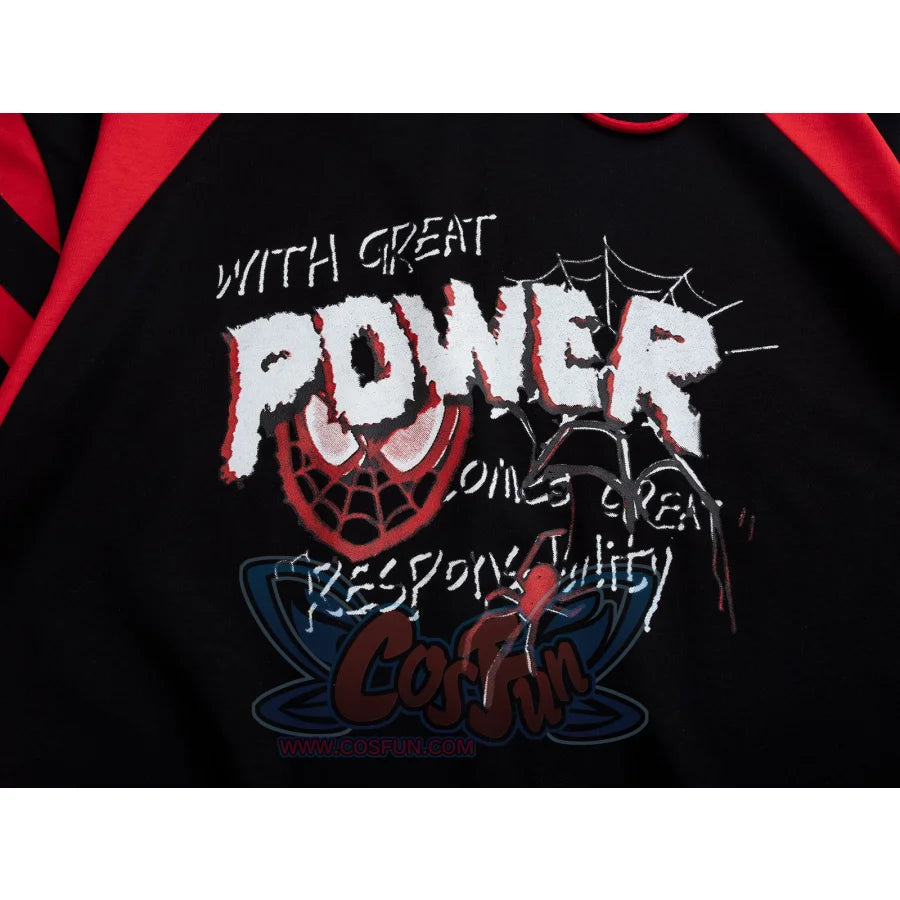 【PRE-SALE】COSFUN Original Original Spider Theme Cosplay Short Sleeve Hooded Sweatshirt A00014 Sweatshirt