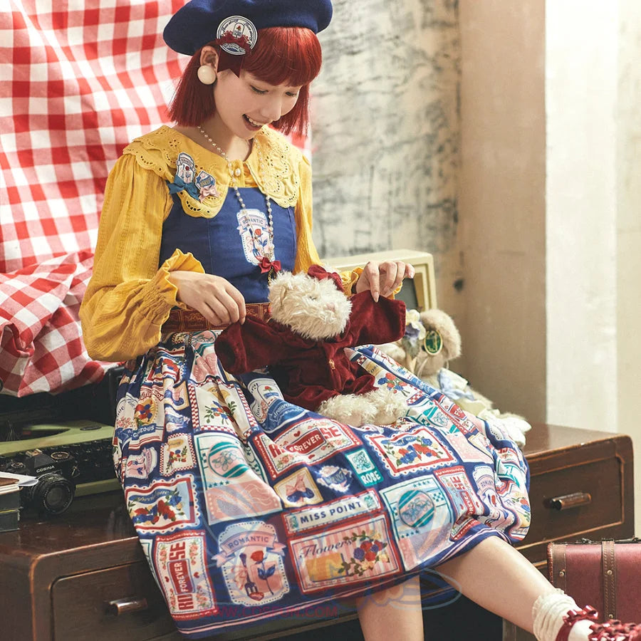 American Style Vintage Daily Lolita Jumper Skirt - cosfun