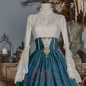 Elizabeth Elegant and Vintage Lolita Long Sleeve Shirt - cosfun