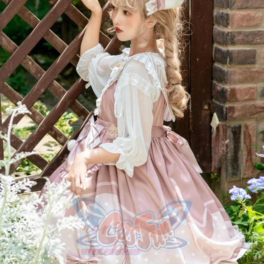 Lovely Dot Princess Lolita Bud Jumper Skirt - cosfun