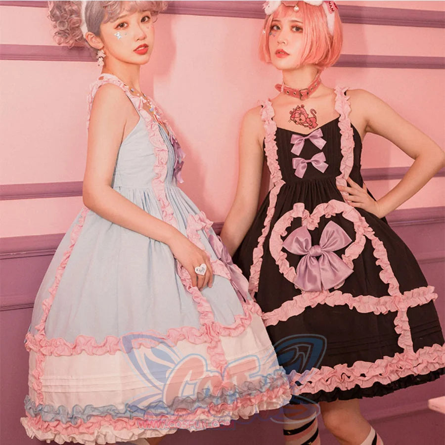 Sweet High Waist Lolita Jumper Skirt Sets