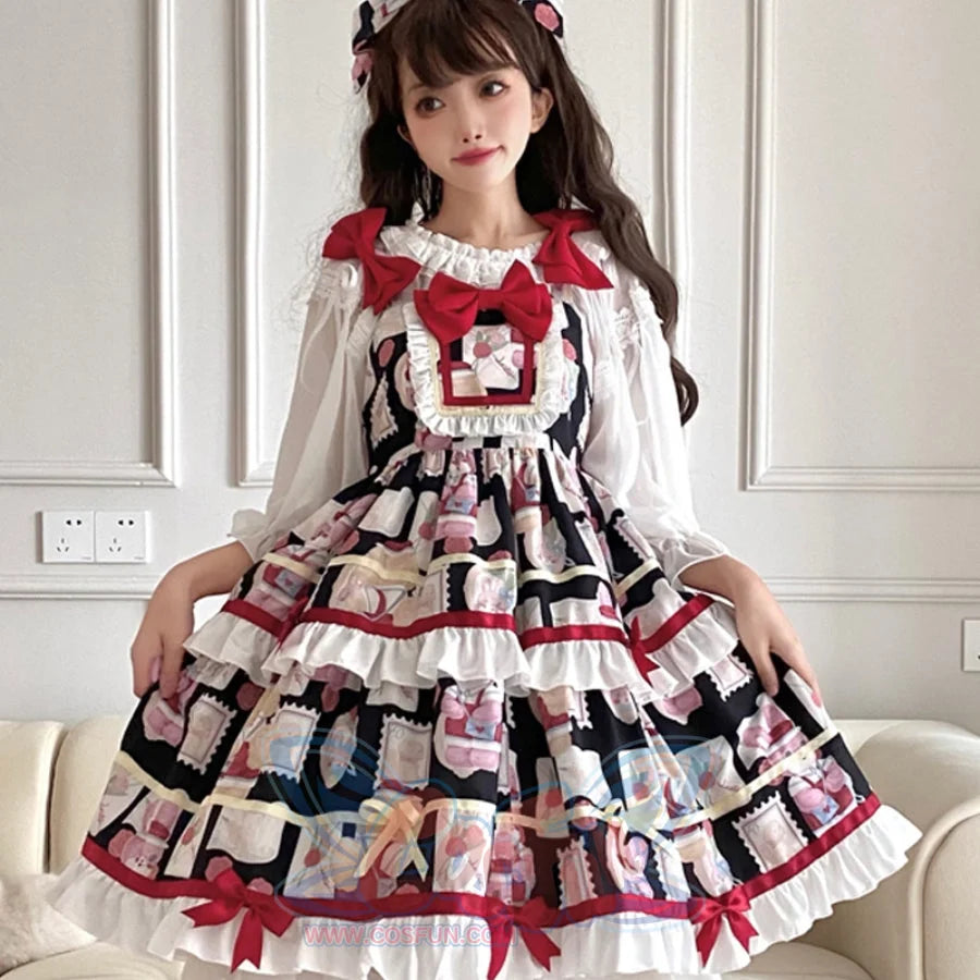 Sweet and Lovely Cake Lolita Jumper Skirt S