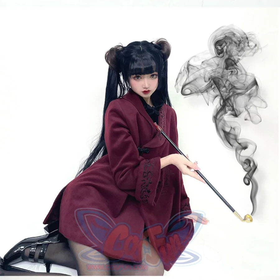 Chinese Style Spring Autumn Woolen Coat - cosfun