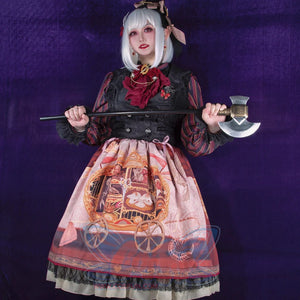 Gorgeous Gothic Lolita Drawstring Slim Skirt - cosfun